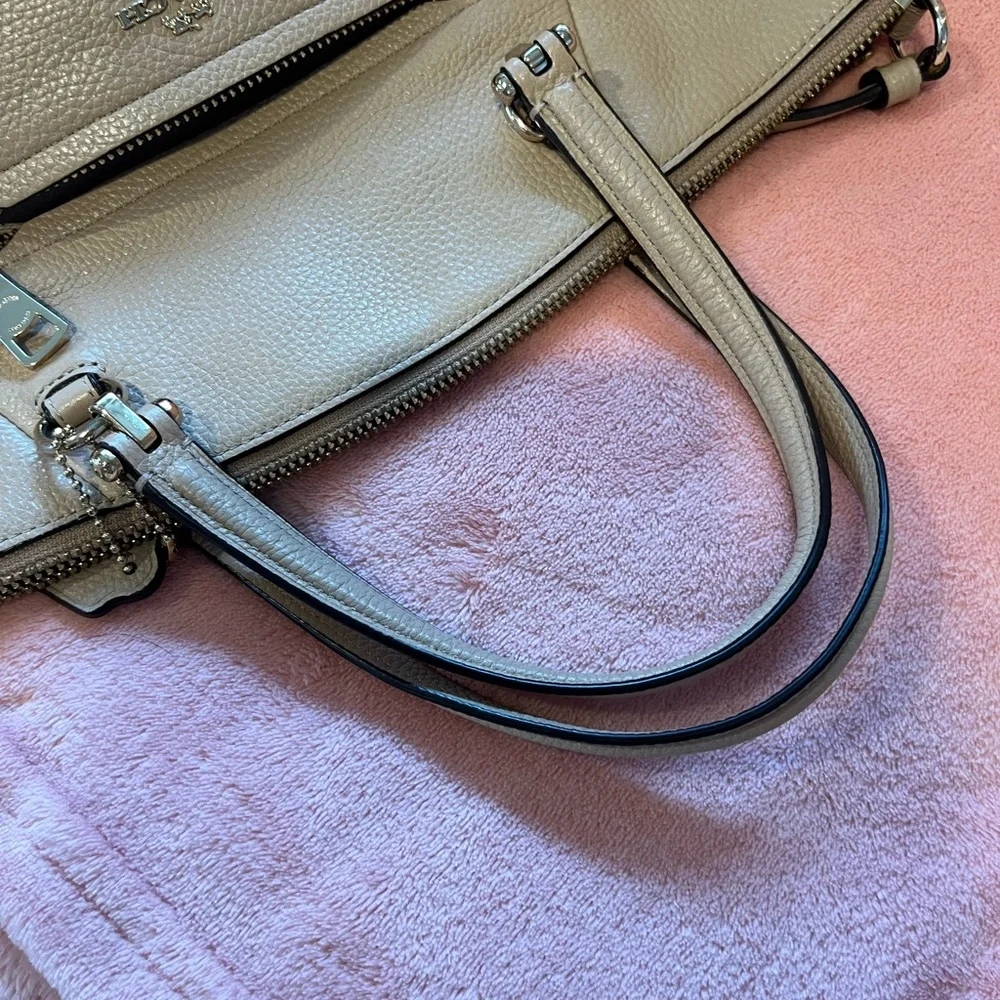 Coach Tan Leather Tote Bag - Picture 5 of 8